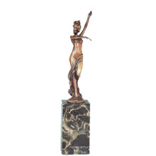 Weibliche Kunstsammlung Bronze Skulptur Nude Lady Decor Messing Statue TPE-739